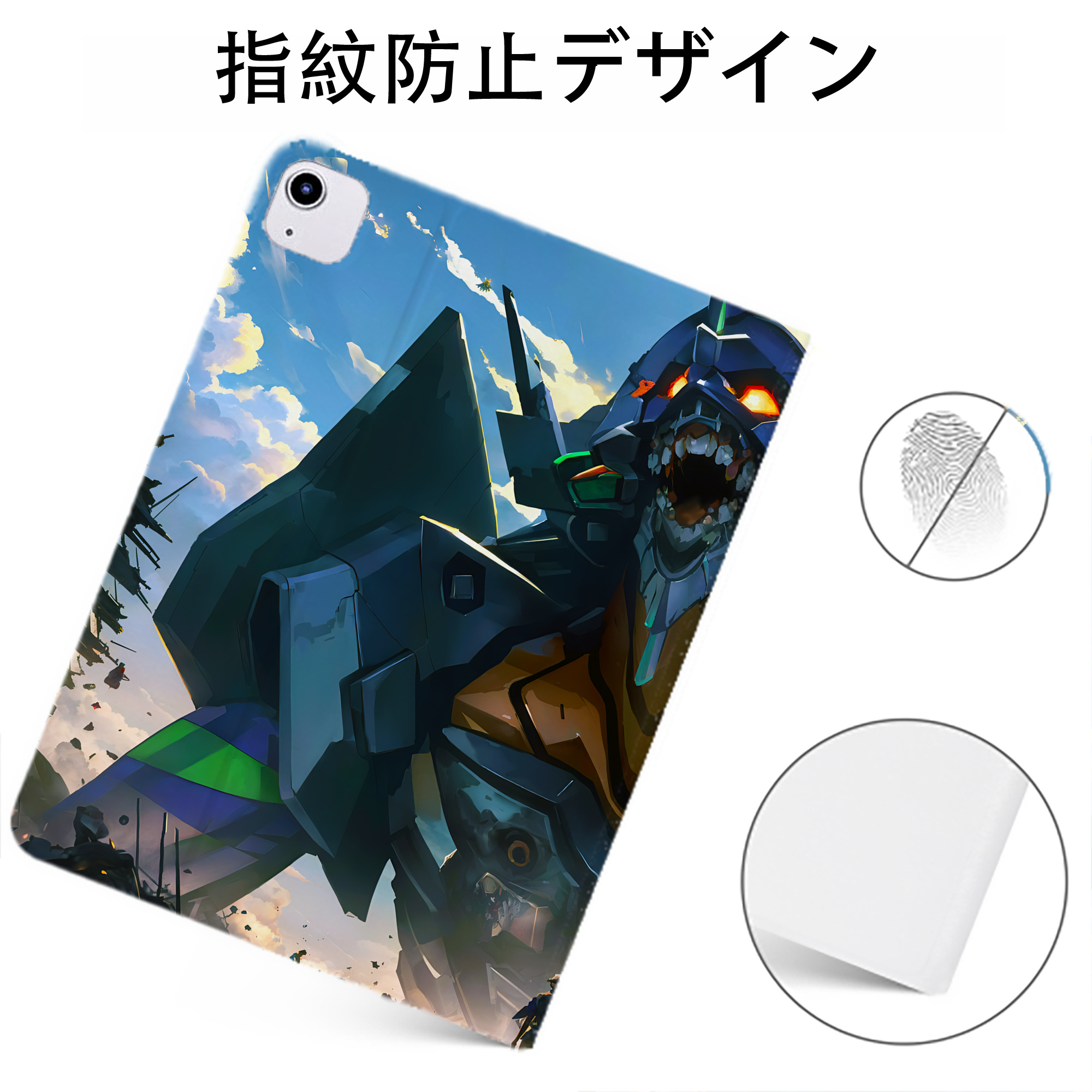 （画像用） EVA 新世紀エヴァンゲリオン IPadケース ペンホルダー付き ブックスタイルデザイン